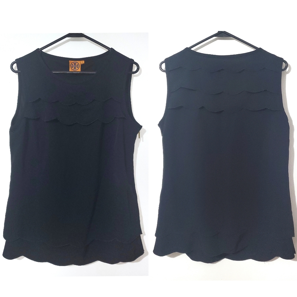 Tory Burch Women's Black Sleeveless Top Size 8